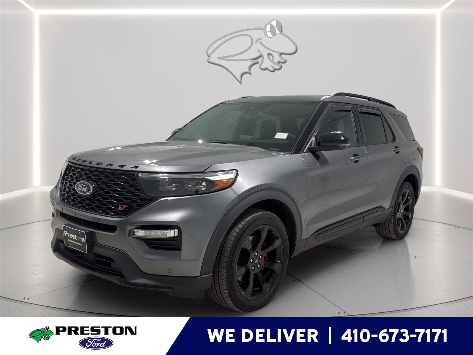 2024 Ford Explorer ST in Carbonized Gray — front three-quarter view