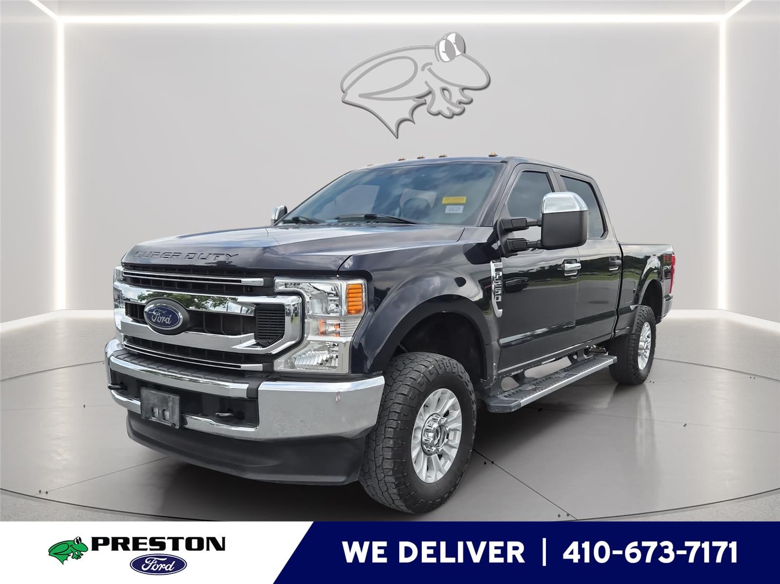 2021 Ford Super Duty F-250 SRW XL in Antimatter Blue — front three-quarter view