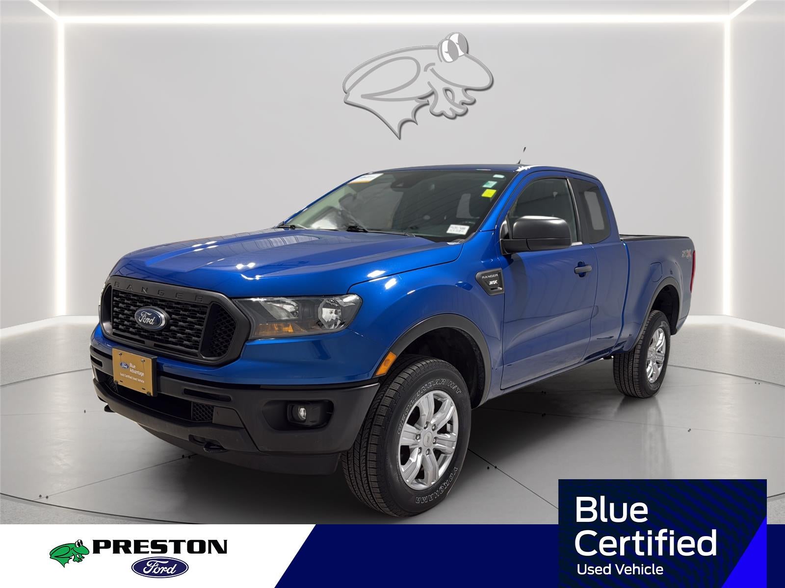 2019 Ford Ranger Base in Lightning Blue — front three-quarter view
