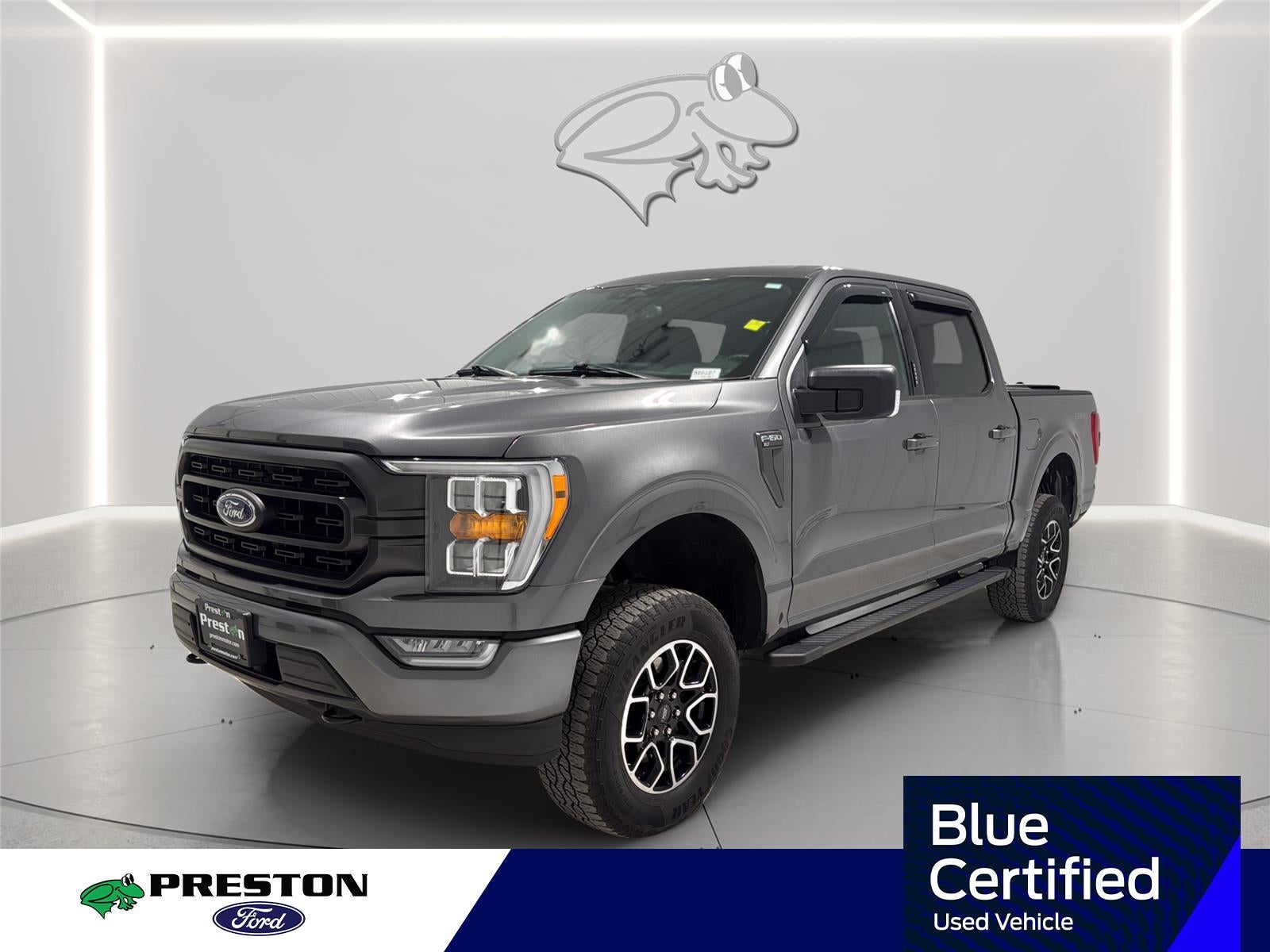 2023 Ford F-150 XLT in Carbonized Gray — front three-quarter view