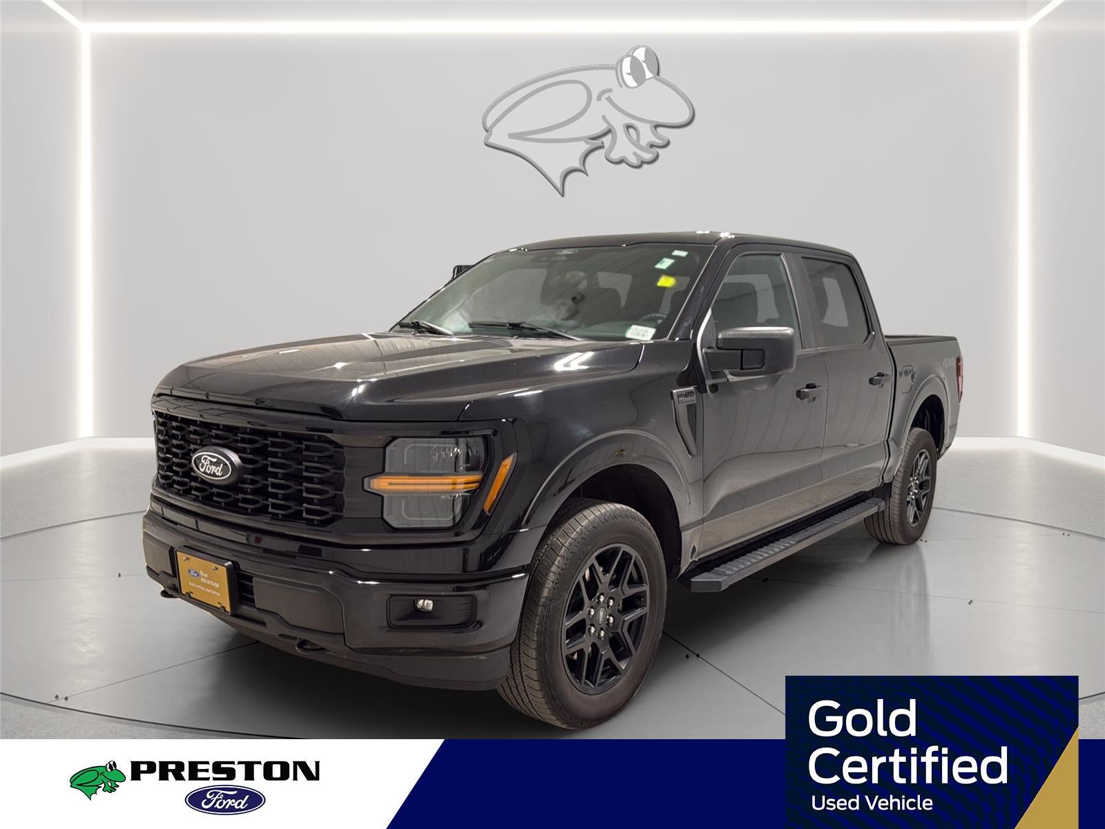 2025 Ford F-150 STX in Agate Black — front three-quarter view