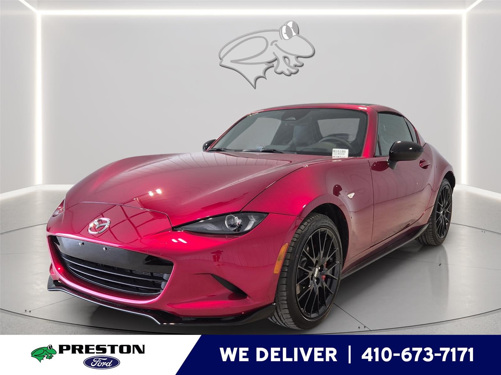 2025 Mazda Mazda MX-5 Miata RF Club in Soul Red Crystal Metallic — front three-quarter view