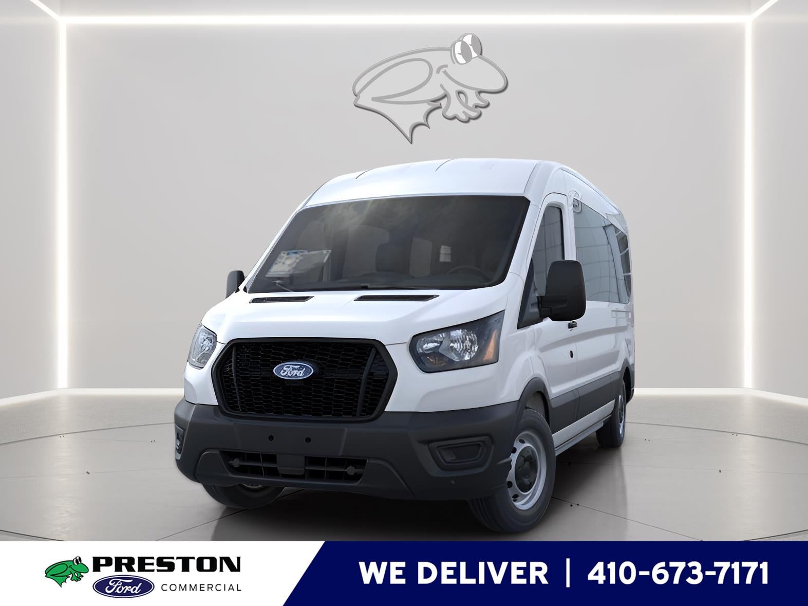 2026 Ford Transit 350 XL in Oxford White — front three-quarter view