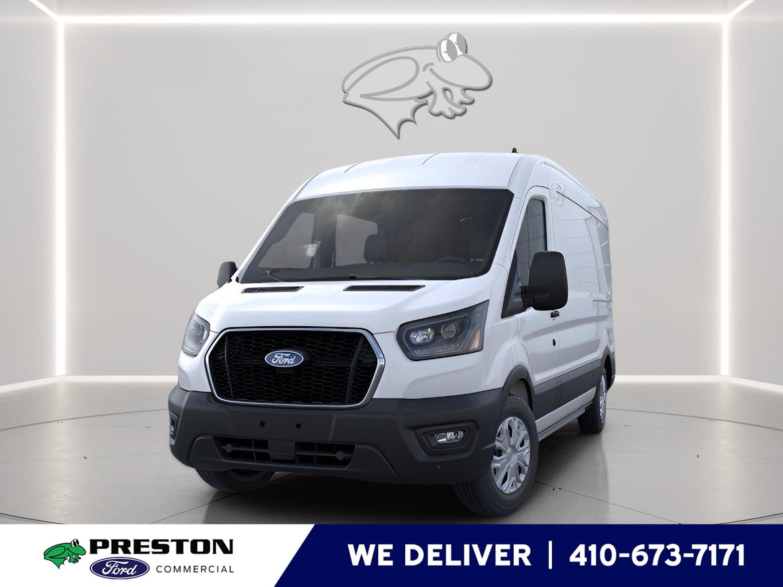 2026 Ford Transit 250 in Oxford White — front three-quarter view