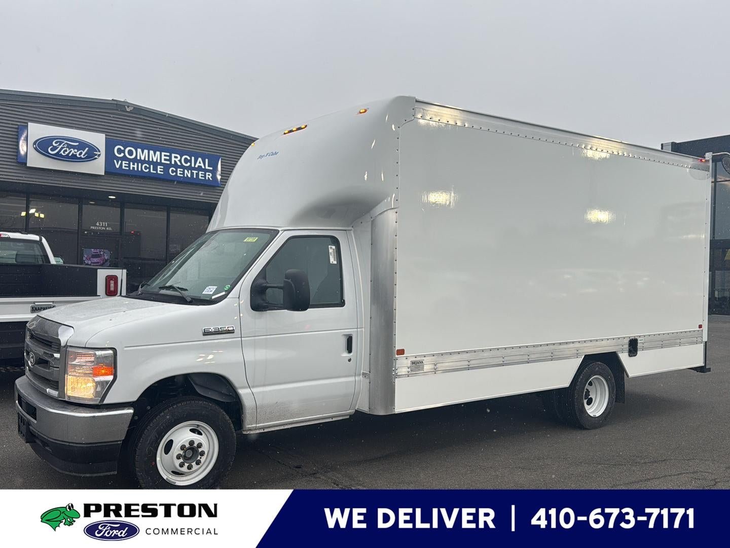 2026 Ford E-Series Cutaway 17' DEJANA STEP-IN-CUBE 36"WIDE SLIDING DOOR WITH STEP WELL AND COVER ON RIGHT SIDE in Oxford White — front...