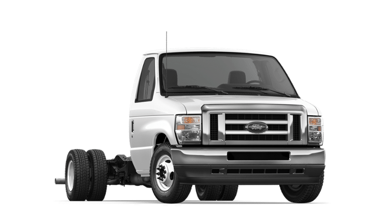 2027 Ford E-Series Cutaway 16' DURA CUBE ALUMINUM VAN BODY, ROLL UP DOOR , THIEMAN 2,000 LBS STOW AWAY TAILGATE in Oxford White — front...