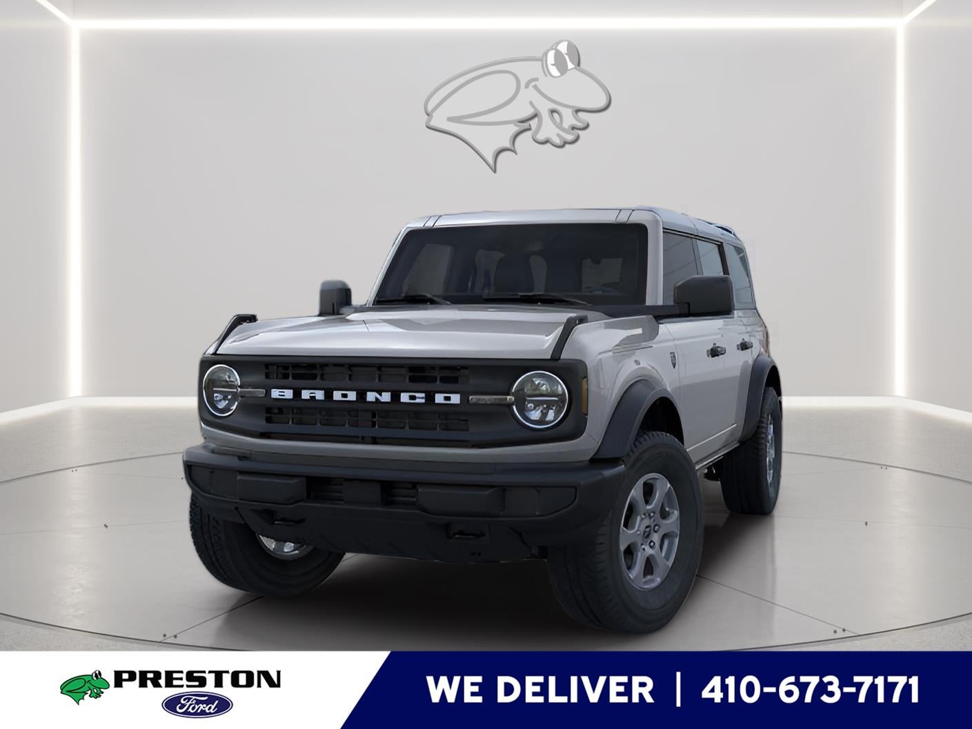 2026 Ford Bronco Big Bend in Avalanche Gray — front three-quarter view