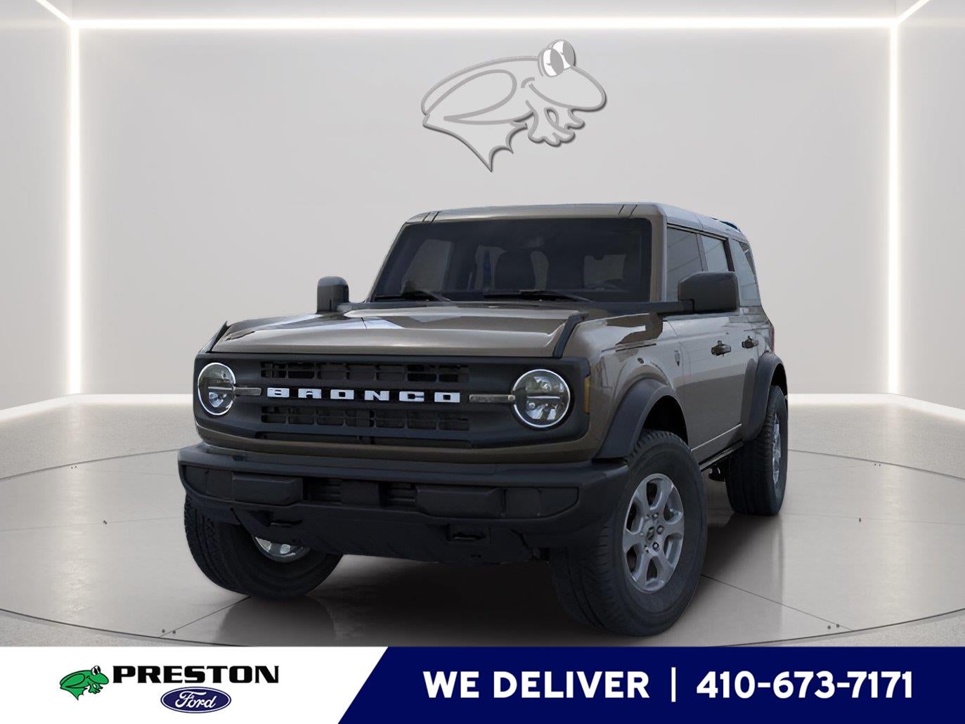 2026 Ford Bronco Big Bend in Marsh Gray — front three-quarter view