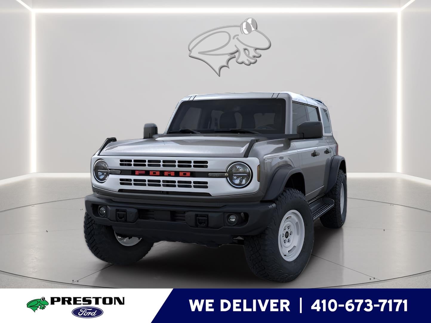 2026 Ford Bronco Heritage Edition in M7 Carbonized Gray Metallic — front three-quarter view