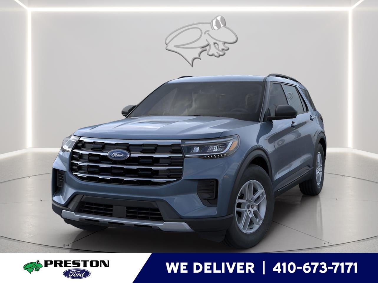 2026 Ford Explorer Active w/200A Pkg in Vapor Blue — front three-quarter view