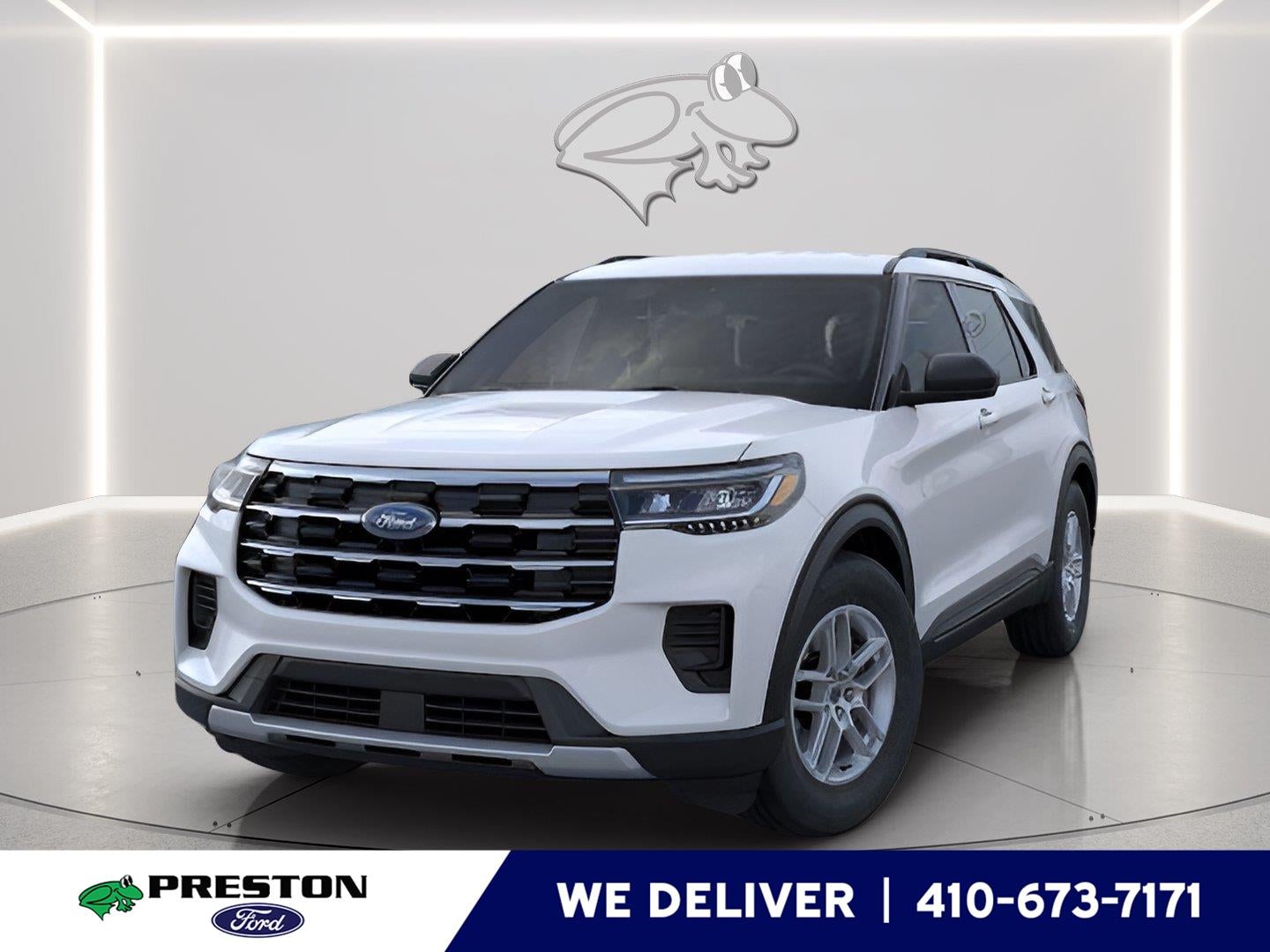 2026 Ford Explorer Active w/200A Pkg in Space White Metallic — front three-quarter view