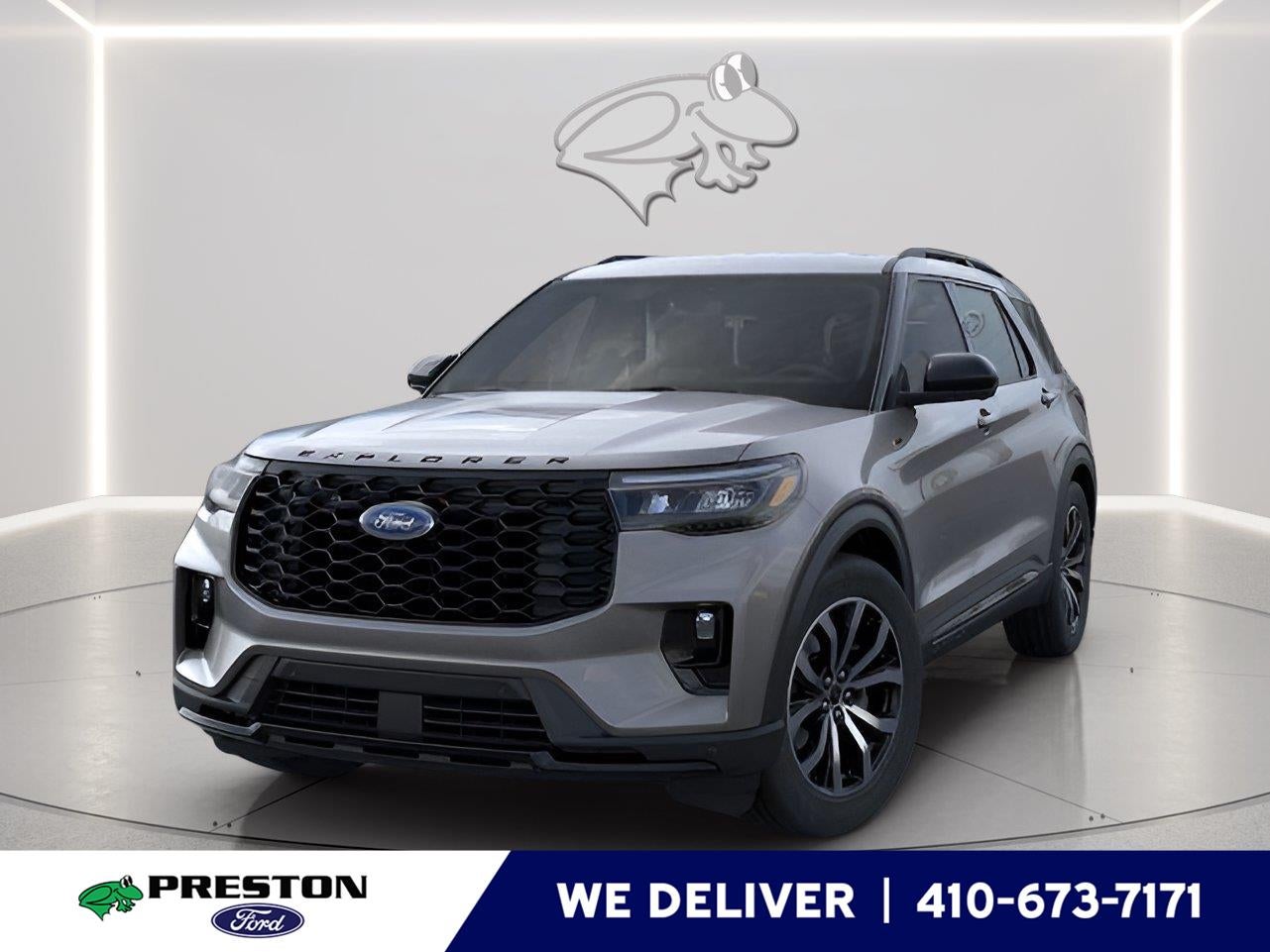2026 Ford Explorer ST-Line in Carbonized Gray — front three-quarter view