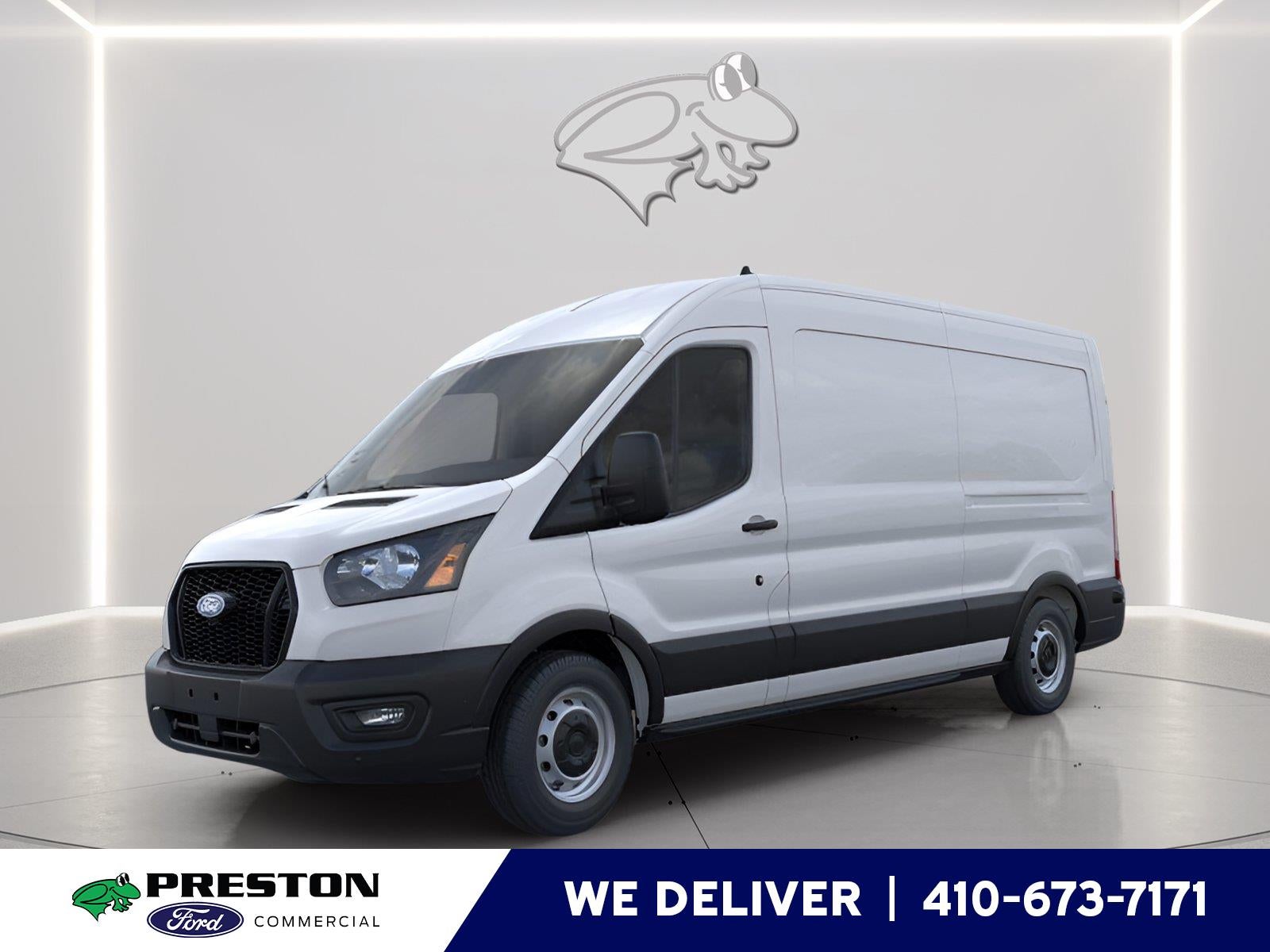 2026 Ford Transit 250 in Oxford White — front three-quarter view