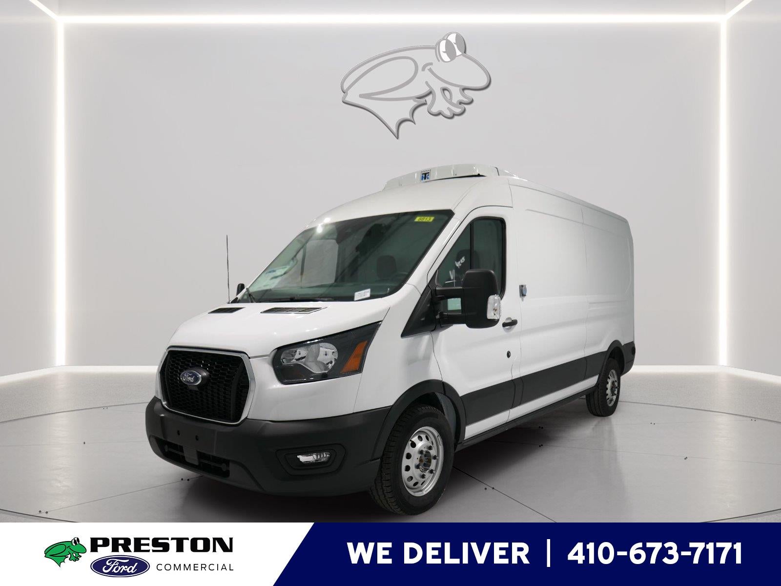 2025 Ford Transit Cargo Van SUBZERO INSULATION PACKAGE, THERMO KING V-520RT-20 MAX REFRIGERATION UNIT, ELECTRIC STANDBY in White — front...