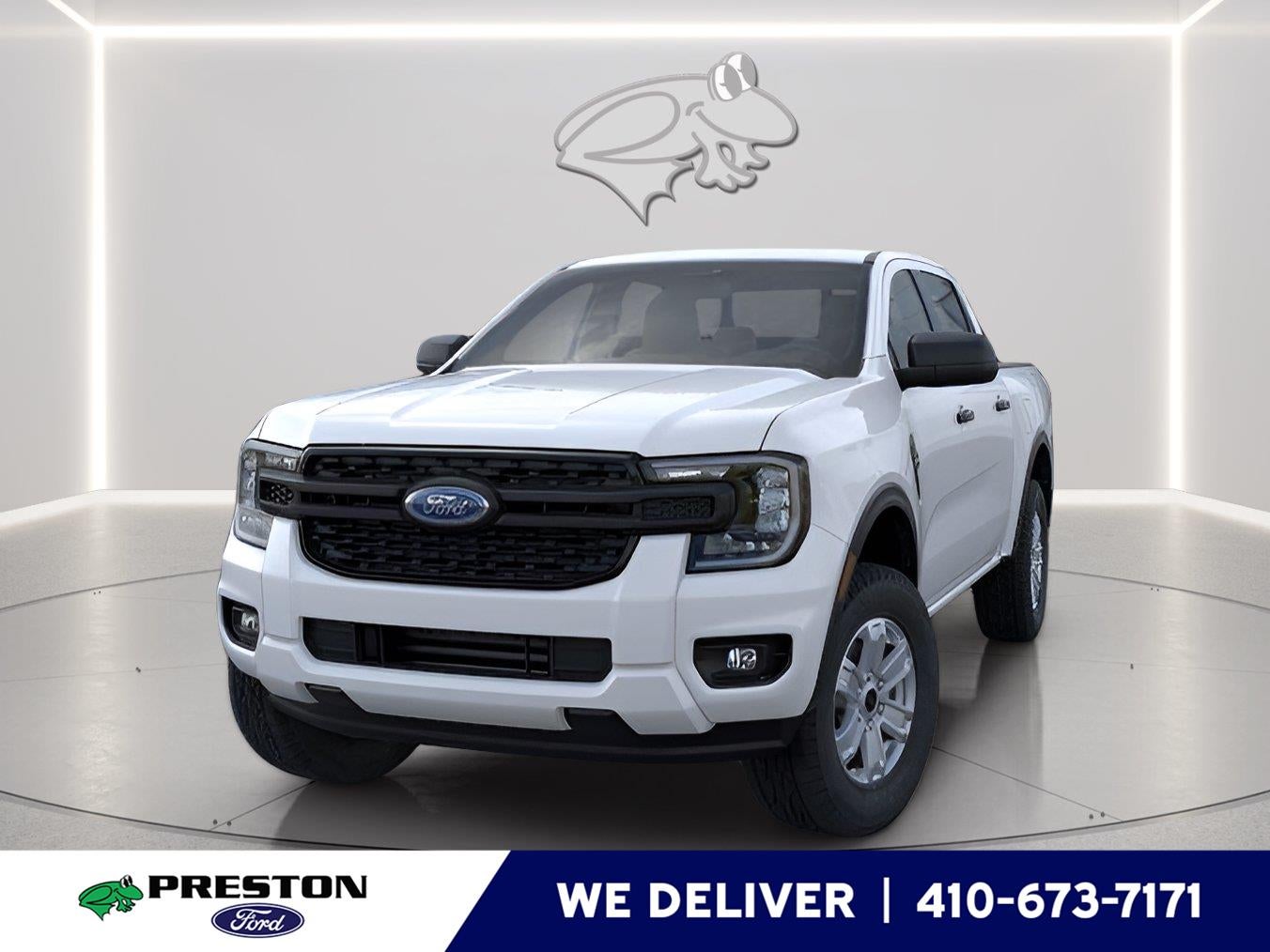 2026 Ford Ranger Xl in Oxford White — front three-quarter view