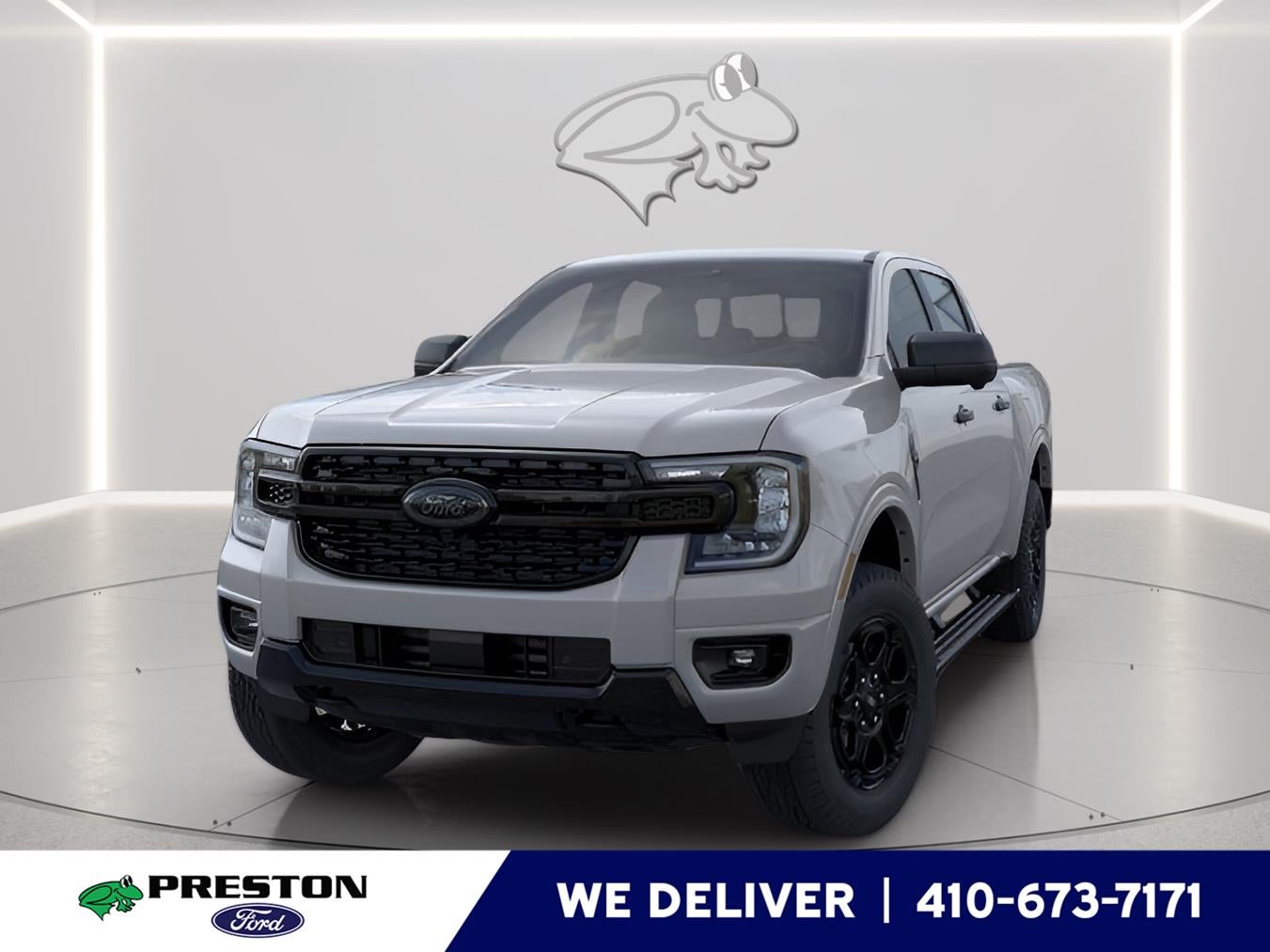 2026 Ford Ranger XLT in Avalanche Gray — front three-quarter view