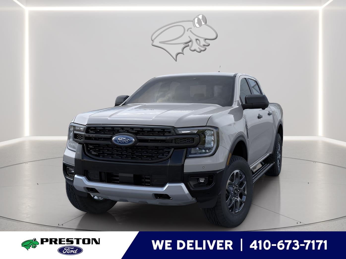 2026 Ford Ranger XLT in Avalanche Gray — front three-quarter view