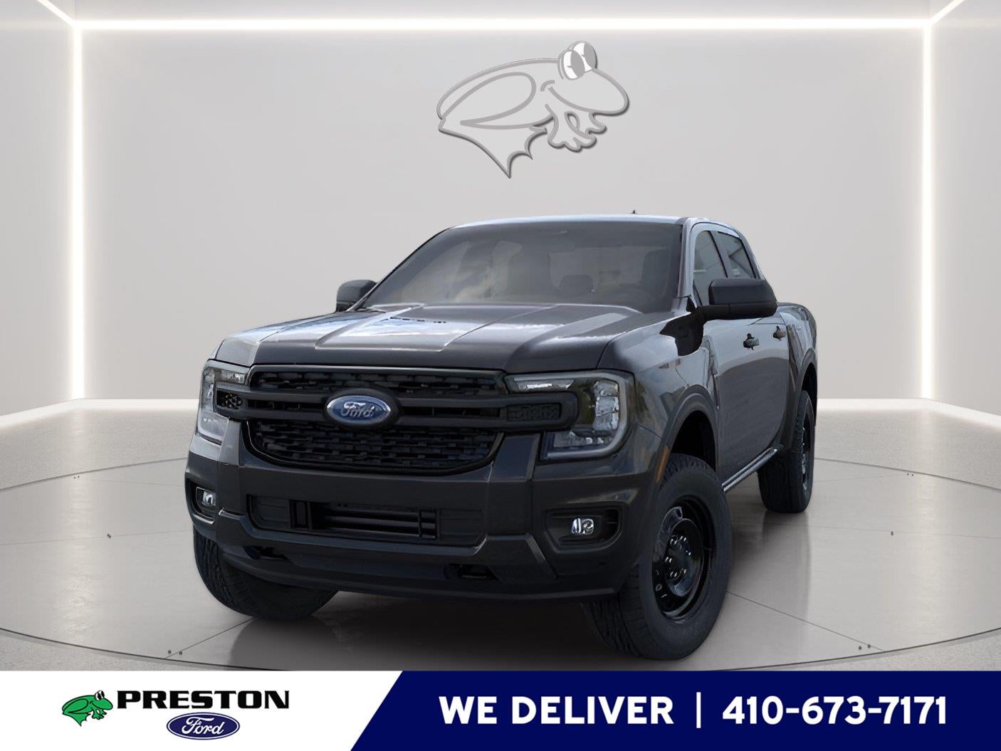 2026 Ford Ranger XL in Shadow Black — front three-quarter view