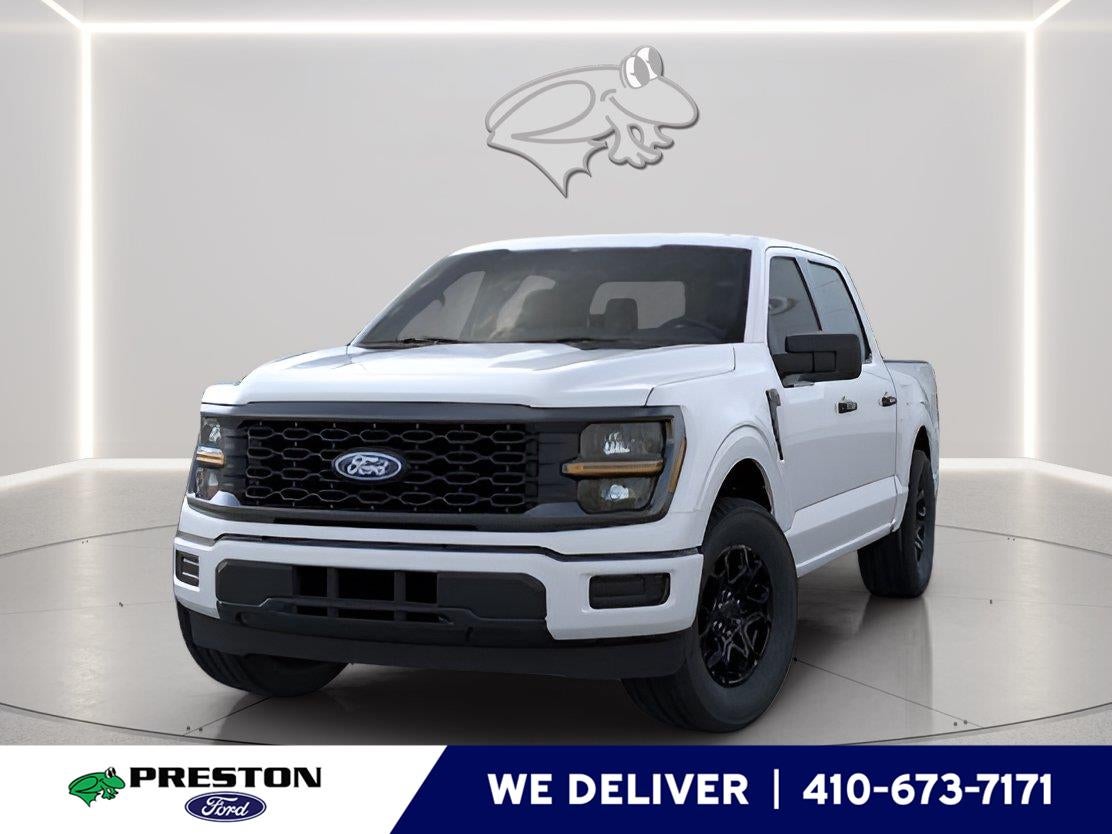 2026 Ford F-150 STX in Oxford White — front three-quarter view