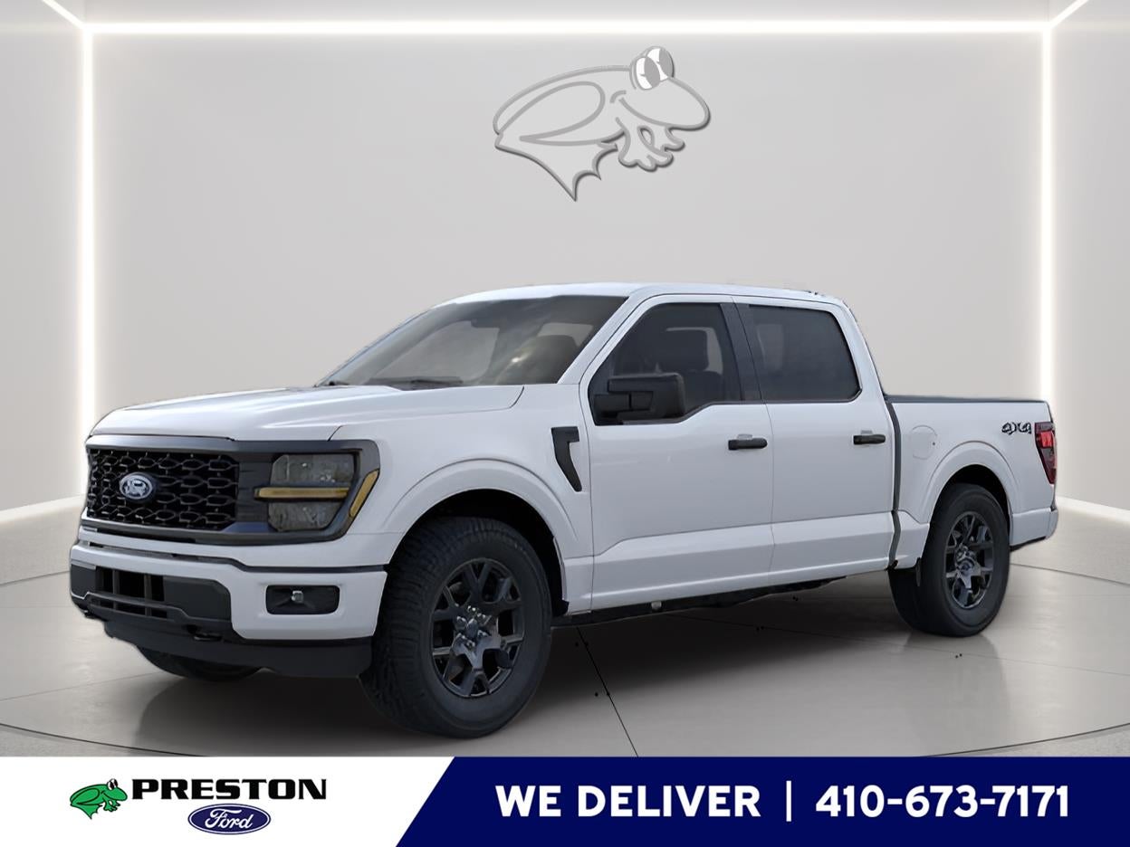 2026 Ford F-150 STX in Oxford White — front three-quarter view