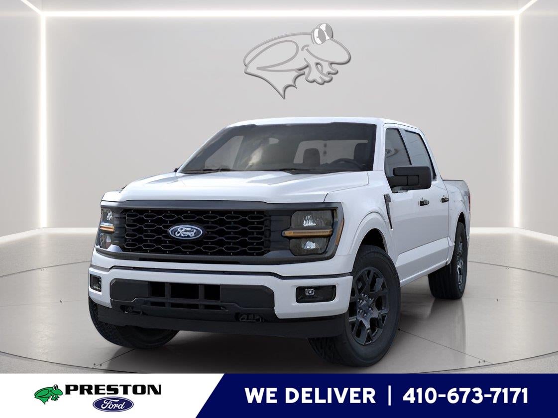 2026 Ford F-150 STX in Oxford White — front three-quarter view