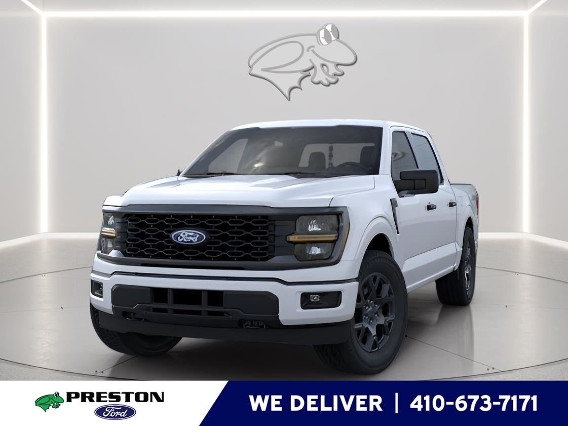 2026 Ford F-150 STX in Oxford White — front three-quarter view