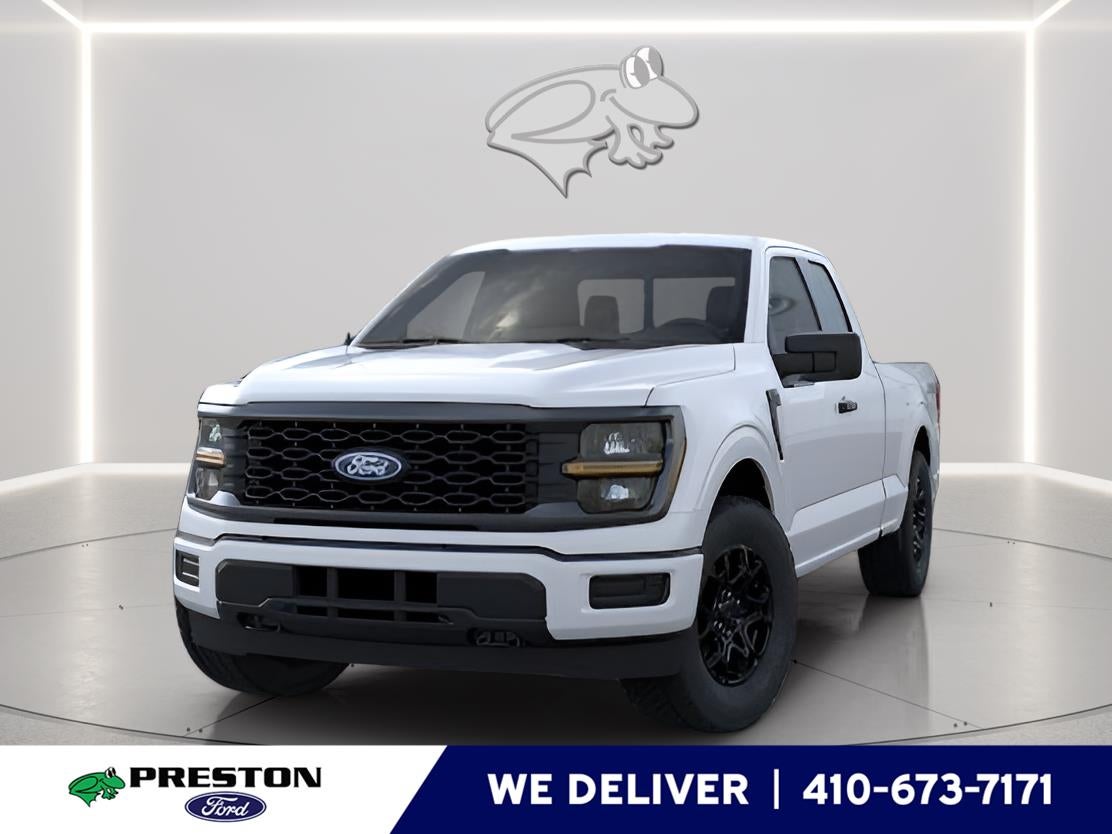 2026 Ford F-150 STX in Oxford White — front three-quarter view