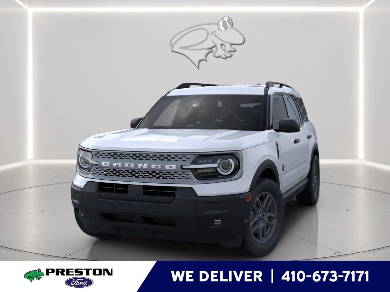 2026 Ford Bronco Sport Big Bend in Space White — front three-quarter view