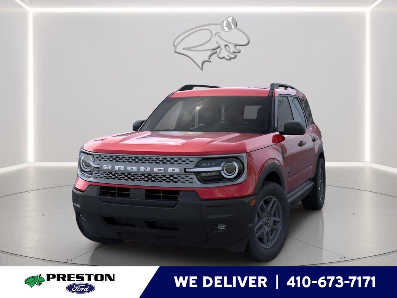 2026 Ford Bronco Sport Big Bend in Ruby Red Metallic Tinted Clearcoat — front three-quarter view