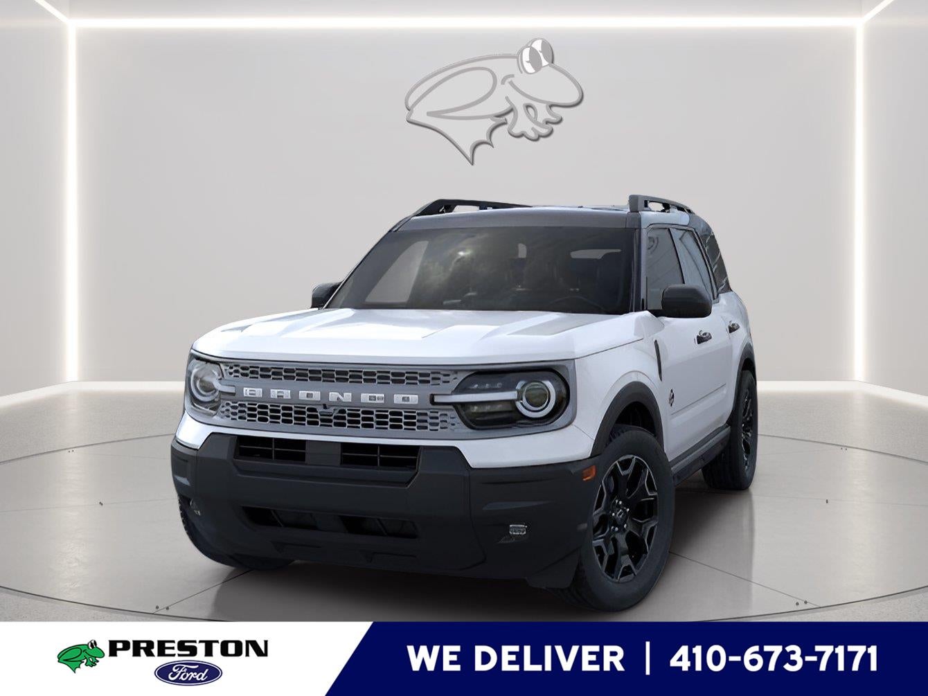 2026 Ford Bronco Sport Outer Banks in Oxford White — front three-quarter view