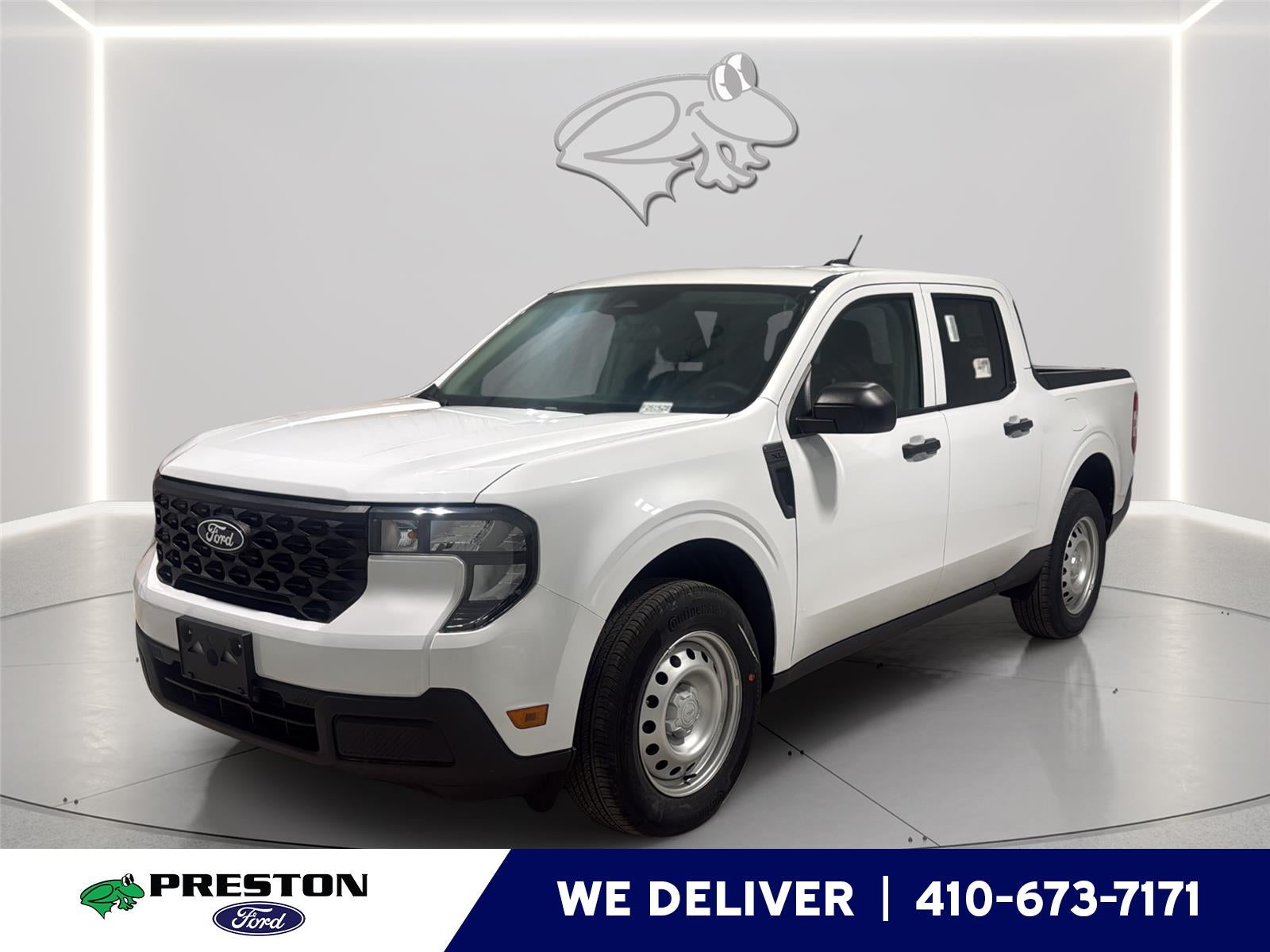 2025 Ford Maverick XL in Oxford White — front three-quarter view