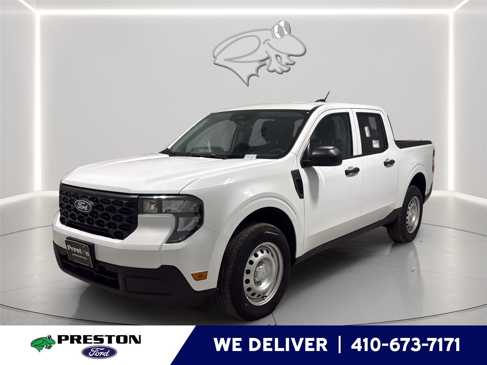 2025 Ford Maverick XL in Oxford White — front three-quarter view