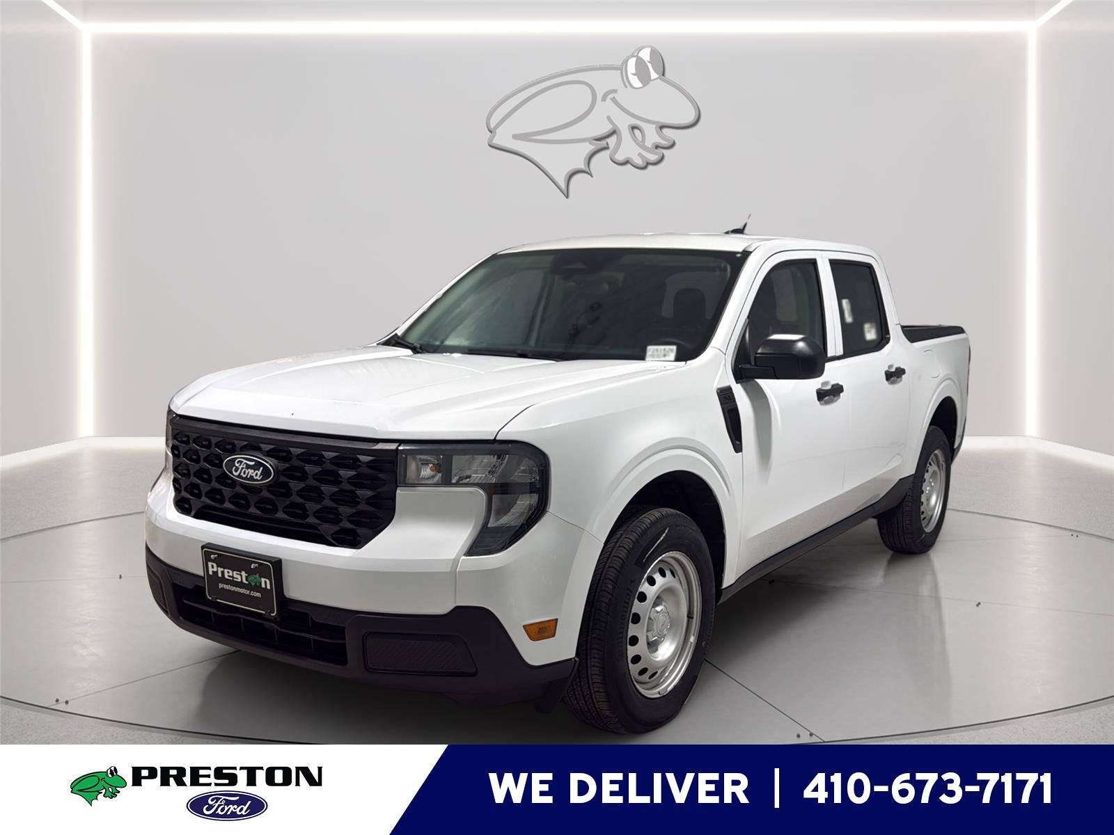2025 Ford Maverick XL in Oxford White — front three-quarter view