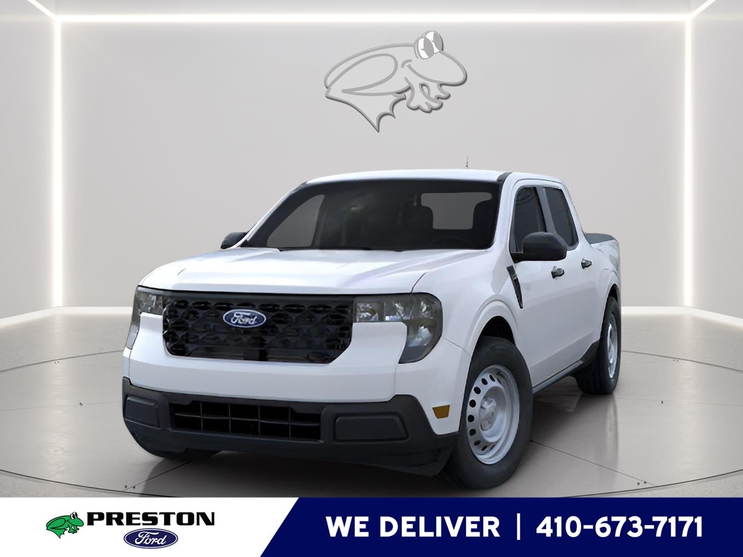 2025 Ford Maverick XL in Oxford White — front three-quarter view