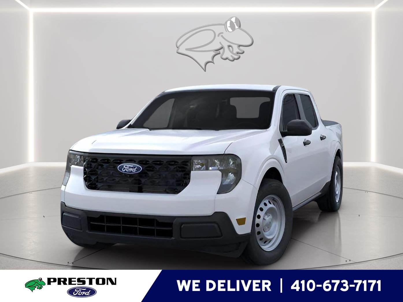 2025 Ford Maverick XL in Oxford White — front three-quarter view