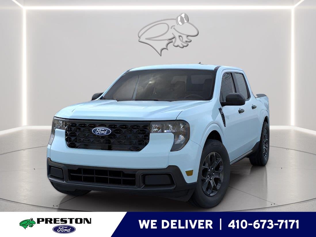 2026 Ford Maverick XLT in Light Blue — front three-quarter view
